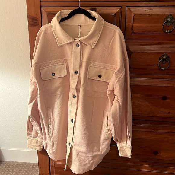 NWT Free People The Ruby Jacket Peach Colored Size Large - Picture 3 of 9